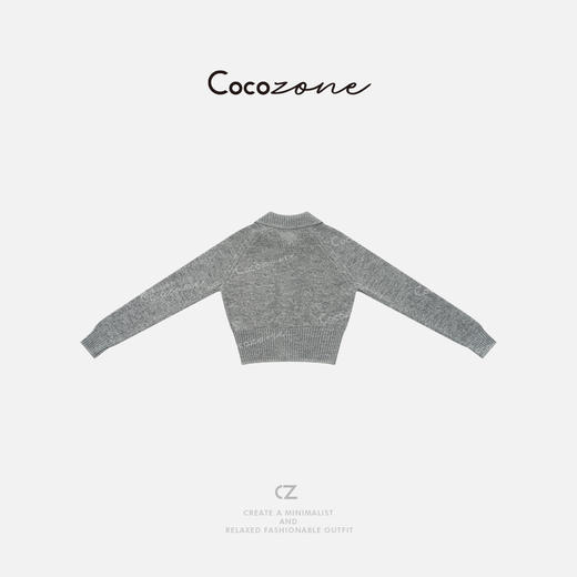 COCO ZONE 刘一一【美丽奴羊毛混纺】双拉链修身毛织上衣CD2A1466 商品图1