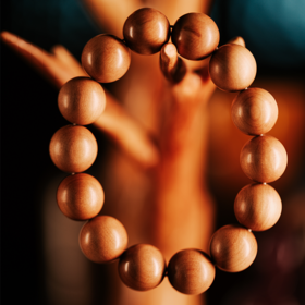 老山檀单圈圆珠手串 【器悟雅玩】