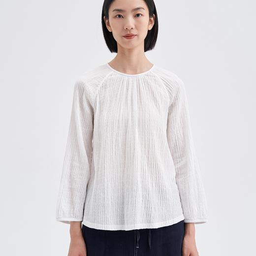 2楼素然环保棉提花圆领套头衫1550 商品图4