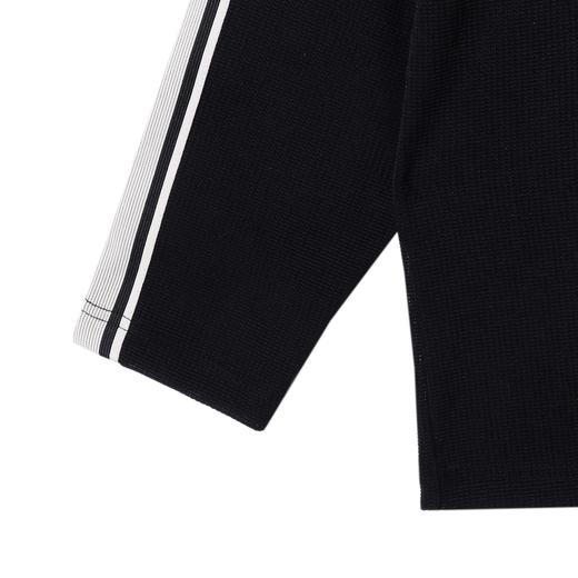 T4685SDSA男士秋冬新款轻奢痞帅男装撞色织带玉米格连帽长袖T恤舒适潮 商品图4