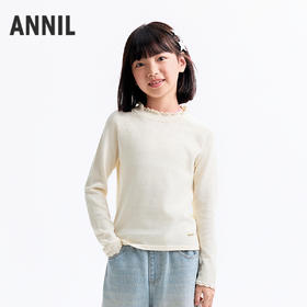 【实体店同款】女童长袖针织衫秋季新款安奈儿童装AG534134