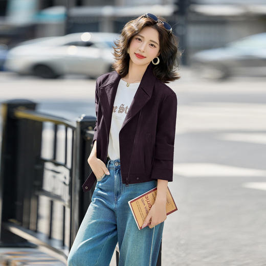 HR GSTX8091气质通勤风短外套时尚休闲夹克上衣 商品图0