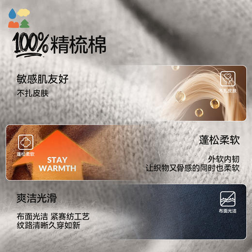 【儿童纯棉动物毛衣】森林棠25秋新款高弹力柔软卡通图案罗纹针织衫80612502 商品图3