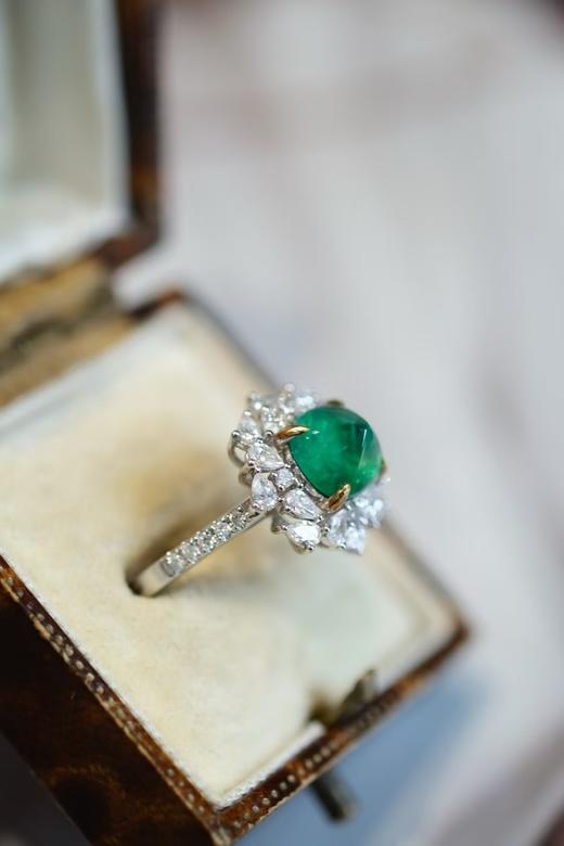 2.15ct素面祖母绿戒指 商品图2