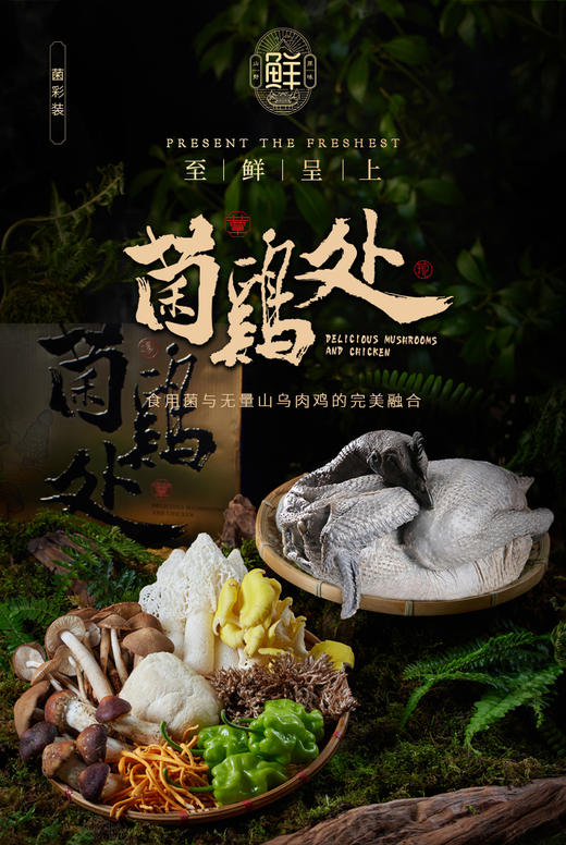 菌鸡处鲜品698型（菌彩装） 净含量：3000克） 卡券/鲜品直发 商品图0