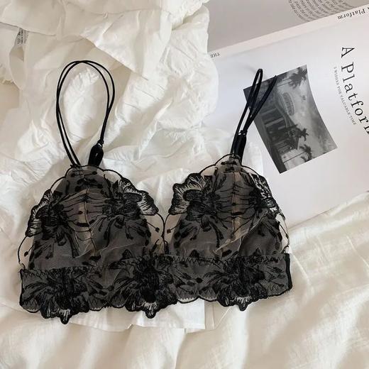 【纯欲法式💖轻薄聚拢】薄款蕾丝收副乳透气无钢圈法式聚拢内衣女士大胸显小胸纯欲文胸罩内裤套装，大胸显小的秘密武器！透气无钢圈，舒适一整天✨ 商品图6