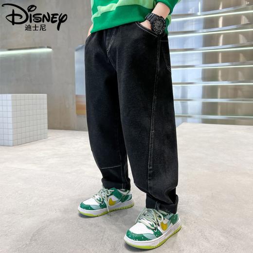 迪士尼男童牛仔裤春秋2023新款秋季儿童裤子秋装男大童长裤休闲裤 商品图0