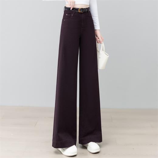 YM MSN25186气质显瘦阔牛仔裤时尚宽松高腰筒裤 商品图1