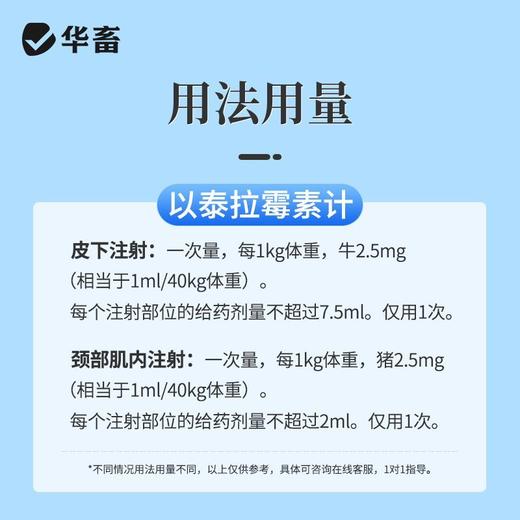 华畜泰拉霉素注射液猪牛羊咳喘胸膜肺炎呼吸道支原体正品国标兽药 商品图2