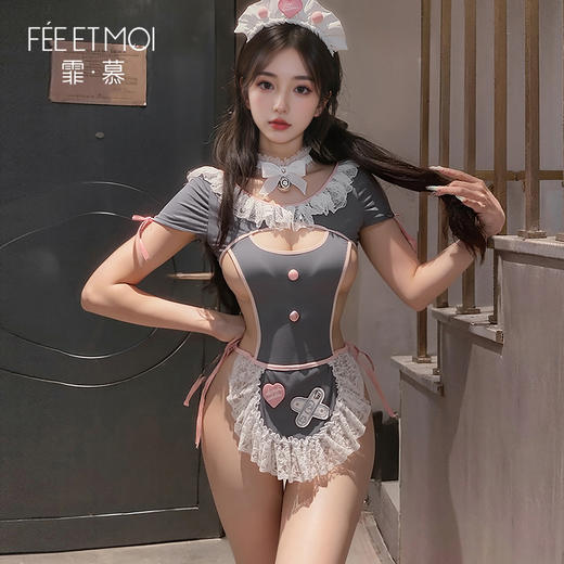 【霏慕】甜心女仆开裆连体衣套装7913 商品图4