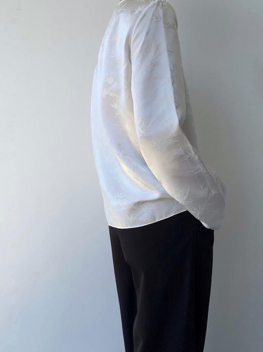 丝所｜24W035 新中式真丝提花上衣［ 白A ] 商品图6