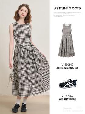 微胖女孩快冲，这格纹裙遮肉显瘦绝了！