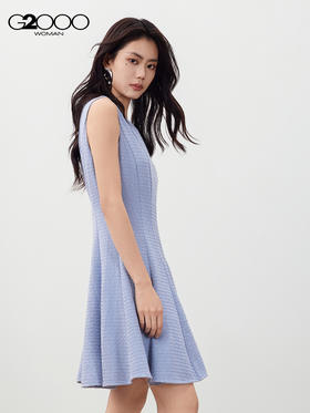 G2000【粗花呢/商场新款】女装FW25舒适优雅气质无袖中裙连衣裙56232196