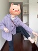 【孤品捡漏】G231紫色牛角扣针织连帽毛衣-喜出 商品缩略图0