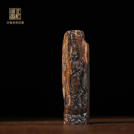 天然芽庄白奇楠菩萨雕件 沉水级 5.4克 SP11981 商品图0