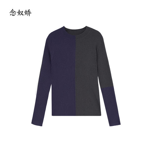 【商场同款】CNK5889 “ 都市新贵套头毛衫 ” 超细羊毛轻薄 弹力 温暖 舒适 拼色毛衫 商品图5