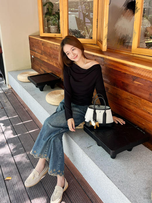 2508512   设计款 花边牛仔裤（送腰带） 商品图6