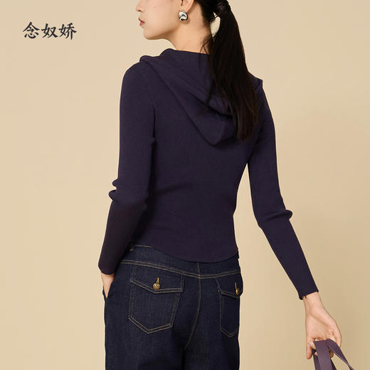 【商场同款】CNR5898 “ 动感开衫 ” 上身显瘦10斤 双向拉链两色开衫 大弹力针织衫 商品图12