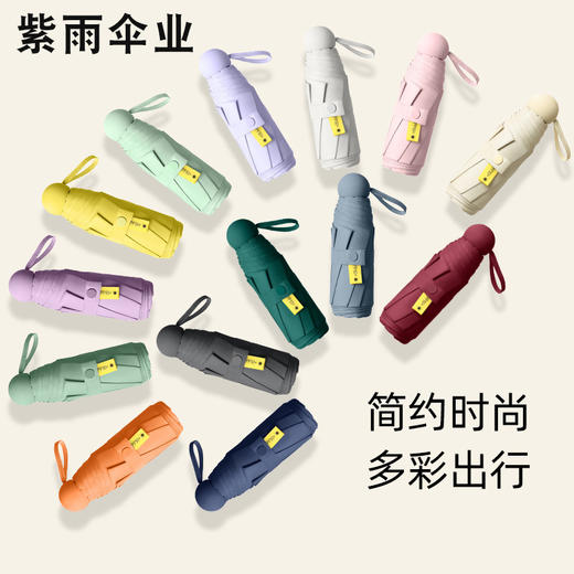 小巧轻便 高效隔热 随身系列8骨胶囊晴雨雨伞 商品图3