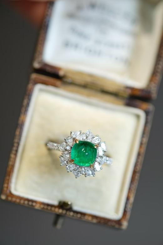 2.15ct素面祖母绿戒指 商品图1