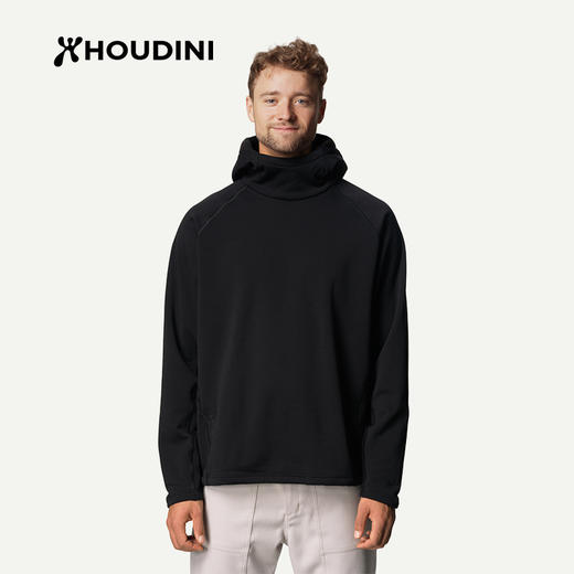 HOUDINI胡丁尼 Boxer魔术箱户外25秋新男套头运动连帽抓绒衣卫衣 830057 商品图3