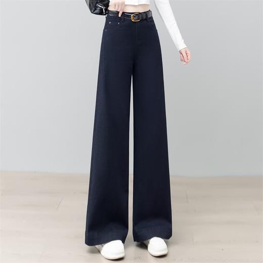 YM MSN25186气质显瘦阔牛仔裤时尚宽松高腰筒裤 商品图3
