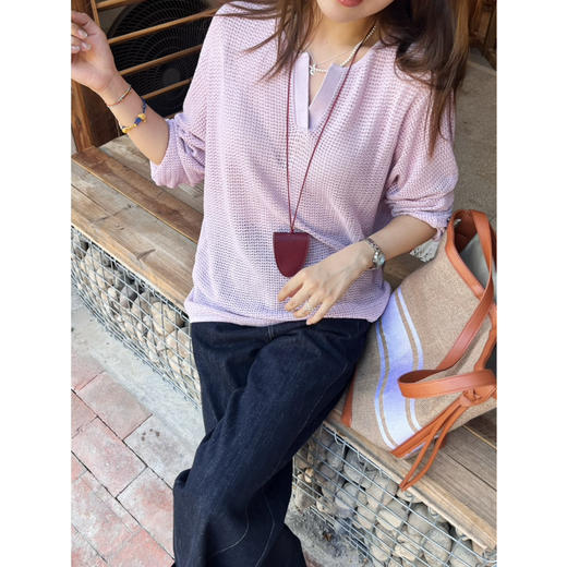 2508511   小禾 真丝亚麻 长袖针织上衣 商品图10