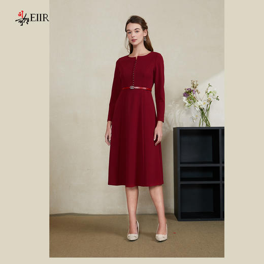 司歌弹力修身秋冬连衣裙EA901363X 商品图3