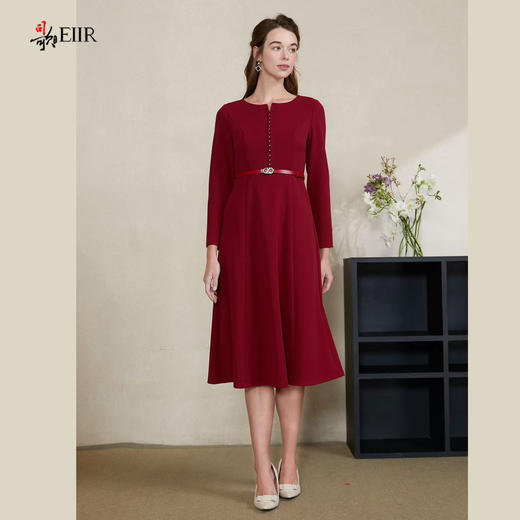 司歌弹力修身秋冬连衣裙EA901363X 商品图1