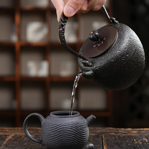 暗香疏影/铁壶/宝罐壶/手工无涂层铸铁壶烧水壶老铁壶茶壶 商品图4