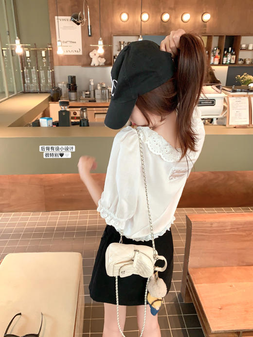 【169元任选2件】最后一波现货！法式白色花边拼接短袖衬衫 商品图10