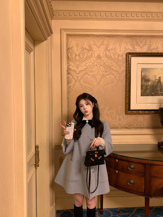 金蘑菇菇 爱神降临 斗篷大衣 / 复古甜俏 小个子本命短大衣 商品图8