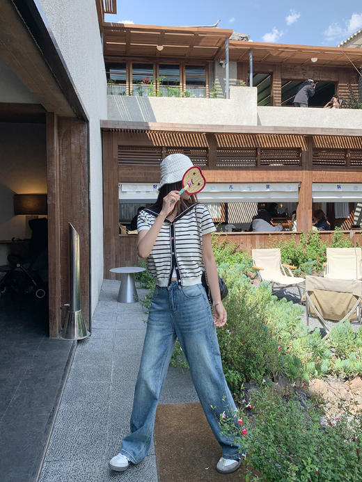 <曾小咸推荐>现货秒杀！最后一波 ！抢到赚到！2色减龄学院风海军领针织衫 日常159.99 立减90 秒杀69.99！ 商品图5