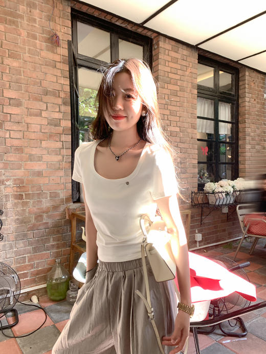 <曾小咸推荐>现货秒杀！最后一波 ！抢到赚到！3色针织修身短袖 日常89.99 立减50 秒杀39.99！ 商品图8