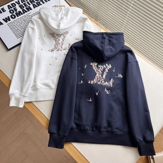 马户牌满幅千纸鹤刺绣重构帆船刺绣连帽卫衣 商品图4