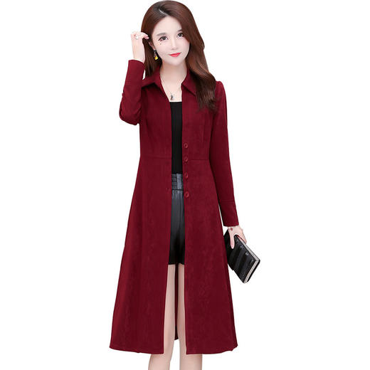 QYM 25C2088 -Y显瘦中长款休闲修身大码风衣外套 商品图4