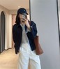小众原单拼接格纹天丝翻领牛仔外套女 商品缩略图7