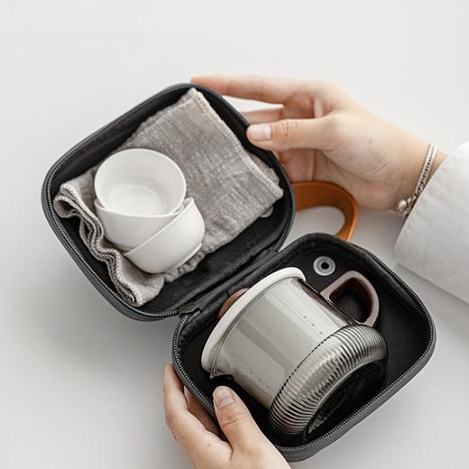 【便携式旅行茶具套装】户外个人专用快客杯一壶三杯 户外露营泡茶壶 国庆假期出游 商品图1