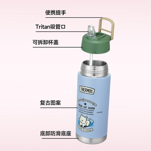 膳魔师 复古系列保温杯 吸管杯 570ml 商品图2