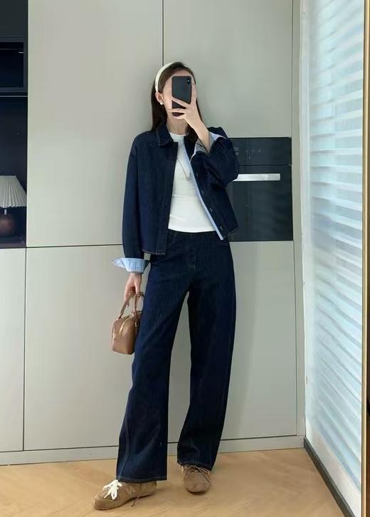 丹宁防掉色双线牛仔莱卡四面弹微窄版值腿裤 商品图2