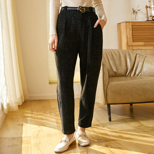 @欧芮儿裤子女2019新款显瘦百搭直筒秋冬休闲裤 商品图0