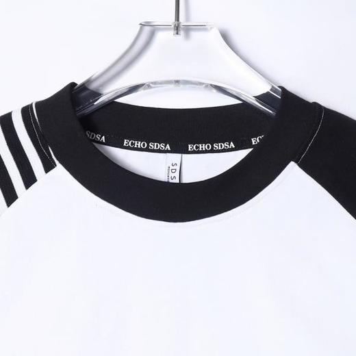 T4734SDSA男士秋冬新款痞帅男装韩版撞色拼接圆领长袖T恤百搭舒适上衣 商品图2