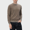EMPORIO ARMANI 阿玛尼 男士 EA 徽标刺绣羊毛圆领长袖针织衫 驼色 EM003387 AF14697 U6189 商品缩略图0