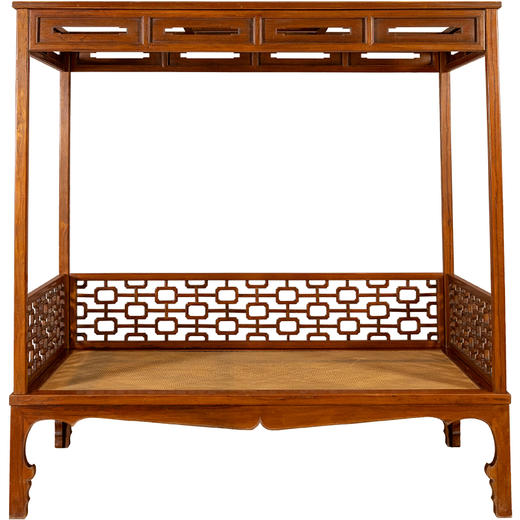 二十世纪	红木攒接十字海棠四柱架子床 商品图5