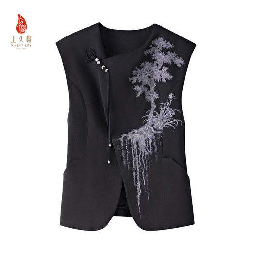 上久楷新中式 宋锦马甲 新款 中国风 椿萱图 CY1045206030 商品图0