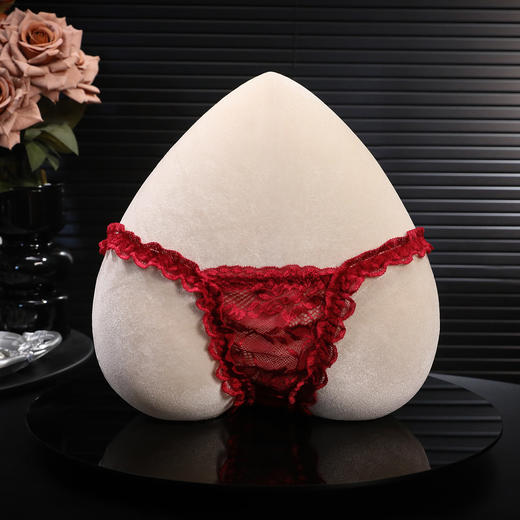霏慕 爱心露臀蝴蝶结蕾丝内裤7151 情趣内裤火辣透肤诱惑免脱情趣内衣 商品图1