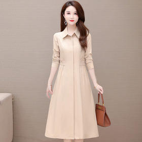 QYM 25C2203 -Y 风衣中长款休闲外套气质时尚优雅宽松大衣