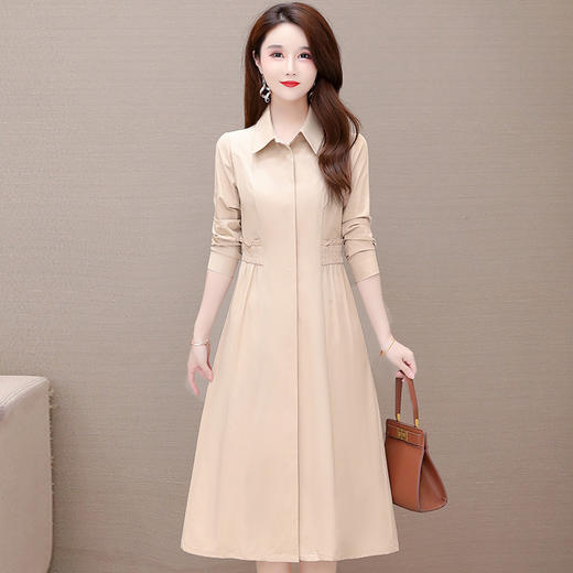 QYM 25C2203 -Y 风衣中长款休闲外套气质时尚优雅宽松大衣 商品图0