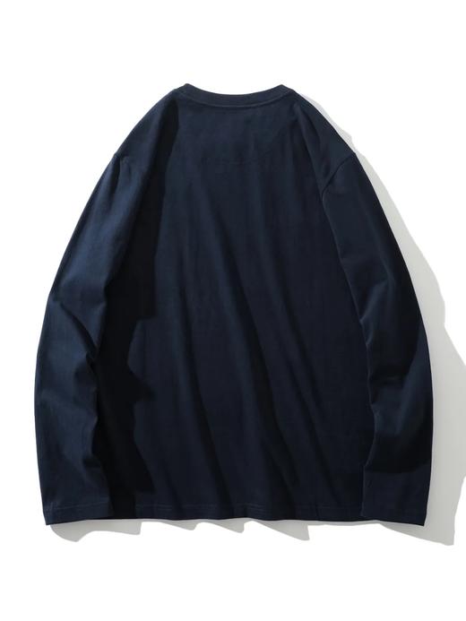 阿美咔叽风！纯棉220克重工水洗磨毛圆领打底衫 AF面料复古作旧无感印花百搭休闲长袖T！男女都可穿！ 商品图2