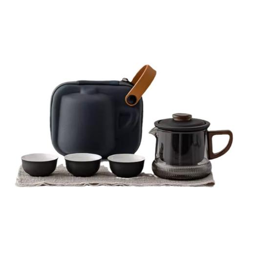 【便携式旅行茶具套装】户外个人专用快客杯一壶三杯 户外露营泡茶壶 国庆假期出游 商品图4
